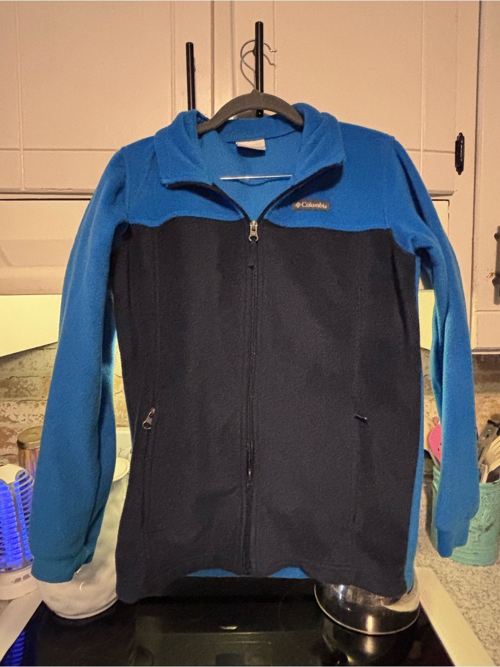Columbia Kids Two-Tone Blue and Navy Full-Zip Fleece Jacket